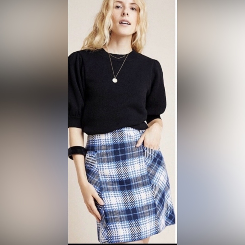 Anthropologie Maeve plaid skirt